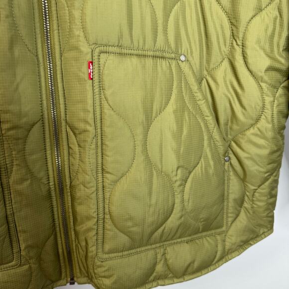 Levi's Onion Quilted Liner Jacket Full zip Lightweight Bomber Green Women's 2X - Picture 6 of 14